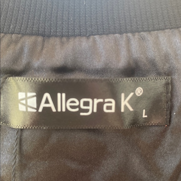 Allegra K Sequin Zip-Front Bomber Jacket - Picture 8 of 12
